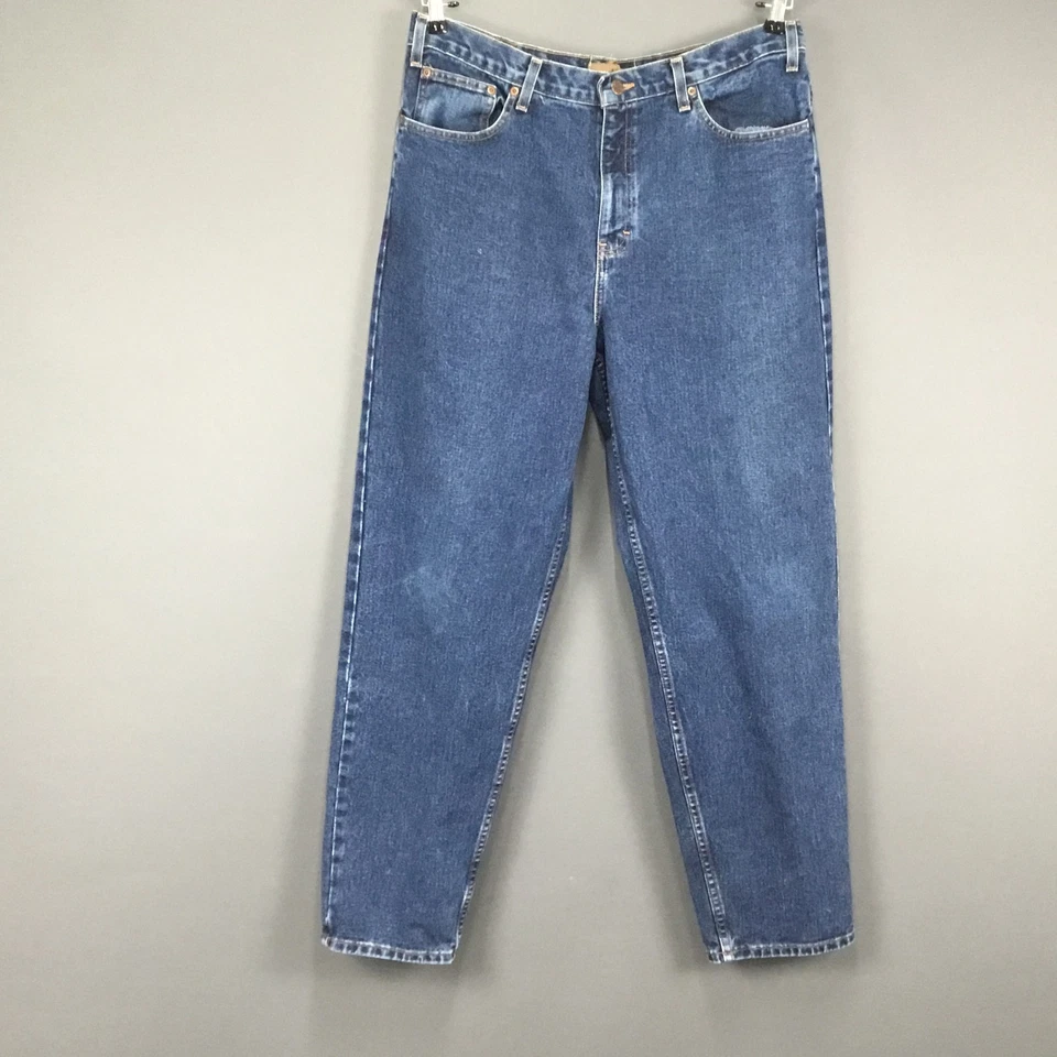 Pantalones de mezclilla John Henry para hombre 38x32 azul clásico 5 bolsillos pierna recta tiro alto Foto 1 de 4