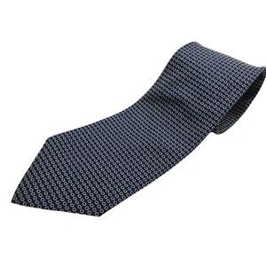 Corbata de seda Ralph Lauren azul marino blanco estampado circular geométrico 4" ancho 57" largo - Imagen 1 de 7