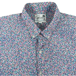 Bonobos Hemd Herren XXL Slim Fit Mehrfarbig Geometrisch Kurzarm Button Down - Bild 1 von 6