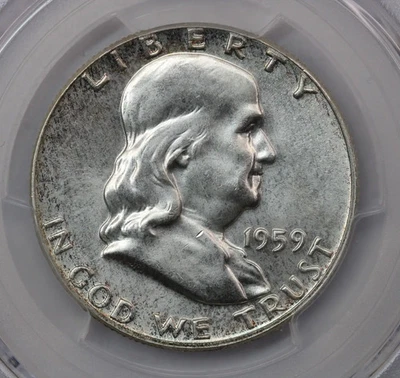 1959 Franklin Half Dollar PCGS MS65FBL - Image 1 of 4