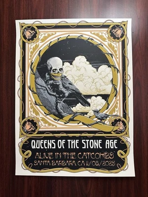 Queens Of The Stone Age QOTSA Santa Barbara, CA *Print Poster* 11/8/2025 #/250 - Image 1 of 4