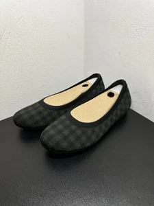 NEU Vivaia Claire Walker runde Zehenpartie Ballerinas grün kariert Damen EU 40 US 9 - Bild 1 von 10