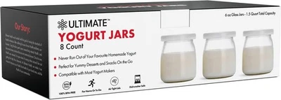 ¡Haz yogur más delicioso! 8 tazas pequeñas de yogur de vidrio con tapas - 100 % BPA Foto 1 de 4