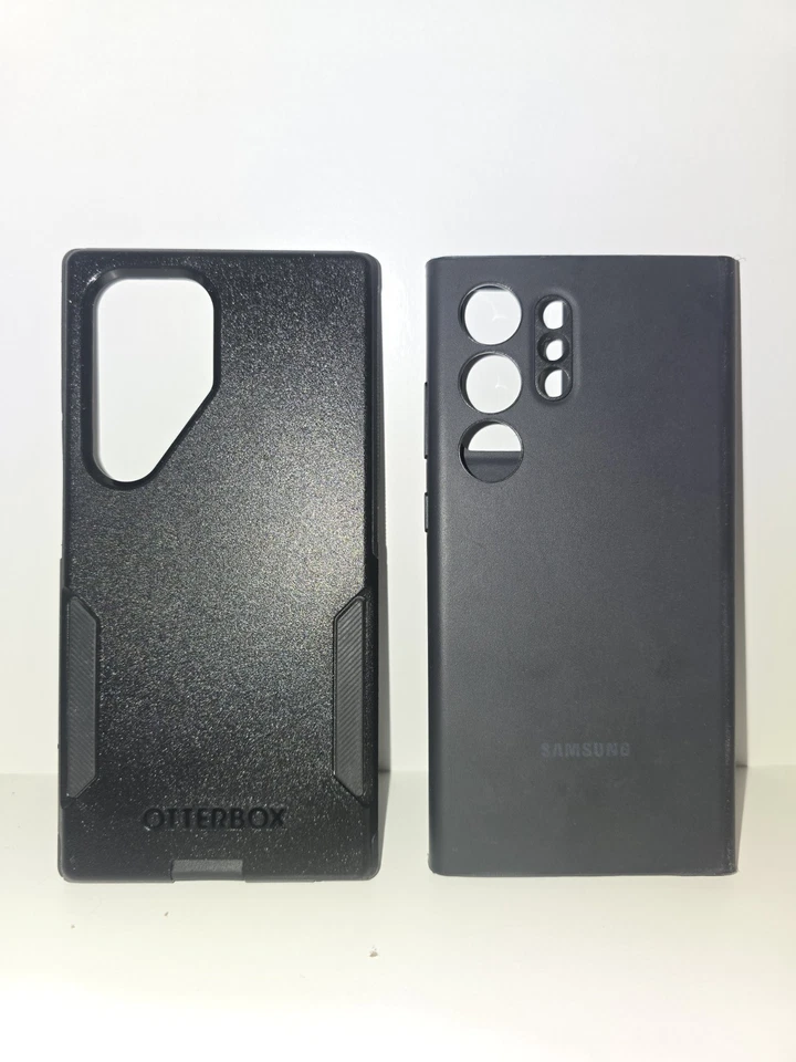 Funda tipo billetera Samsung Galaxy S24 Ultra Smart View | Negra, caja nutria gratuita incluida Foto 1 de 4