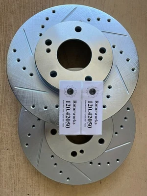 Rotores de freno recubiertos de zinc ranura de taladro delantero - para Nissan 300zx 91-96 30 mm Foto 1 de 4