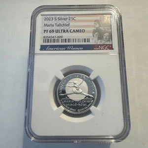 2023 S Silber 25C Maria Tallchief NGC PF Ultra Cameo - Bild 1 von 2