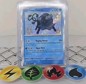 Pokémon TCG Paldean Tauros 120/091 Paldean Fates Shiny 2024 NM  - Bild 1 von 3
