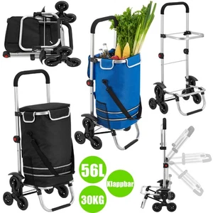 3 in 1 Einkaufstrolley klappbar Einkaufsroller Einkaufswagen + Tasche 56L Große - Bild 1 von 18