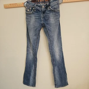Stivali donna Rock Revival 27 Celine jeans blu denim stile antistress - Foto 1 di 7