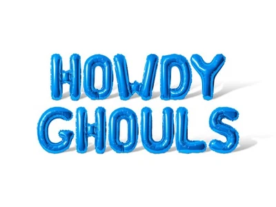 HOWDY GHOULS Letra Globo Banner - Hágalo usted mismo Halloween Fiesta Suministro Decoraciones Foto 1 de 4