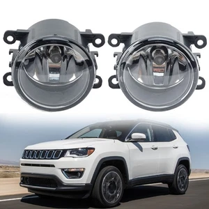 PAIR Fog Light Lamp For Jeep Cherokee Compass Ram Promaster Fiat 500 Left&Right - Picture 1 of 20