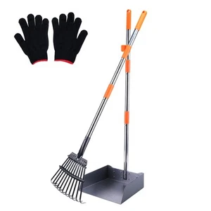 PETTOM Dog Pooper Scooper,Pooper Scooper For Pet Metal Tray and Rake, Pooper - Picture 1 of 5