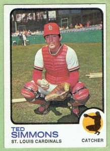 TED SIMMONS Cardinals ~ 1973 Topps ~ FREE SHIPPING - Picture 1 of 1