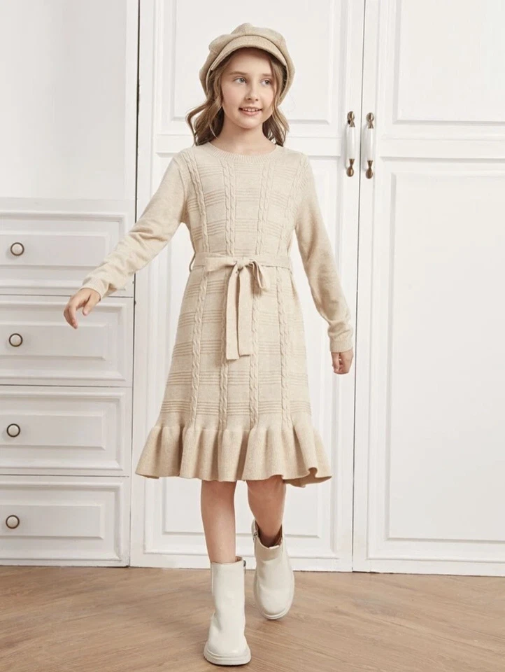 Deslumbrante vestido de malha para meninas - Imagem 1 de 1