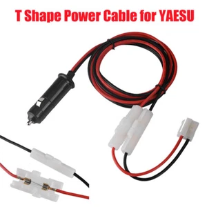 T Shape Power Cable Cord Cigarette Lighter for Mobile Radio YAESU FT-7900/7800 - Zdjęcie 1 z 11