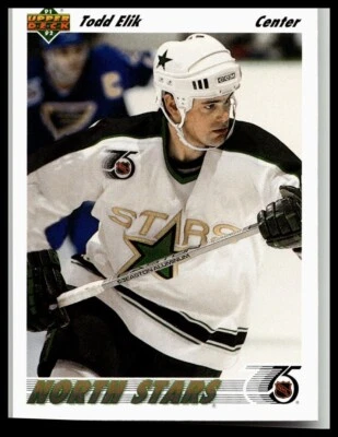 1991-92 Upper Deck #544 Todd Elik Minnesota North Stars - Image 1 of 2