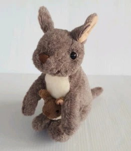 Wild Republic Kangaroo with Baby Joey Plush 8" Toy Stuffed Animal 2012 - Picture 1 of 12