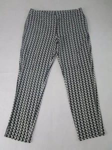 Akris Punto Black & White Houndstooth Knit Crop Pants Sz 10 - Picture 1 of 12