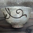 Bol à thé en céramique antique coréen Joseon Buncheong chawan gintsugi