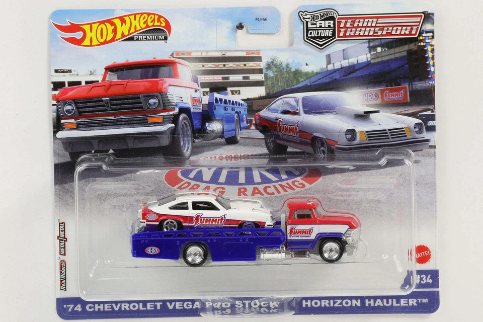 1:64 Hot Wheels Premium 1974 Chevrolet Vega Pro Stock + Horizon Hauler Car Cultu - Imagen 1 de 1
