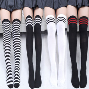 Women's Cotton Sexy Thigh High Over The Knee Socks Long Stockings DIY For Girls