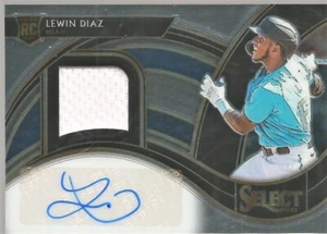 2021 Panini Select Rookie Jersey Auto Lewin Diaz #/299 Miami Marlins #RJA-LD - Picture 1 of 3