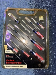 Rare Sears Craftsman USA Nos 10pc Screwdriver Set 1970s Double Line Logo 41044 - Picture 1 of 11