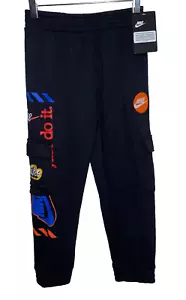 NWT Nike Air Jordan Black Multi Cargo Joggers Boys Size 6 MSRP $48 - Picture 1 of 8