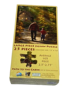 Camino a la cabaña Pieza grande 25 piezas Country Scene Jigsaw Puzzle Gelsinger - Imagen 1 de 5