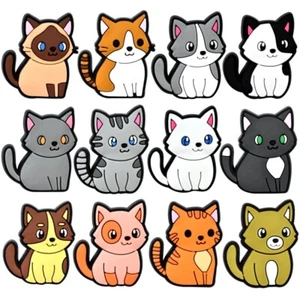 Cat Kitten 🐈🐾🐱🐈‍⬛ Jibbitz Croc Charms Tabby Siamese Paws CLOGITZ UK 🇬🇧