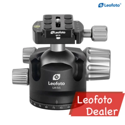 Leofoto LH-55 Camera Tripod Ball Head with Quick Release Plate for RRS /ARCA s - Image 1 of 4
