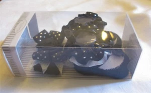 0-6M Girls Dress Socks and Headwrap Set Black / White and Silver SUPER CUTE! - Picture 1 of 4