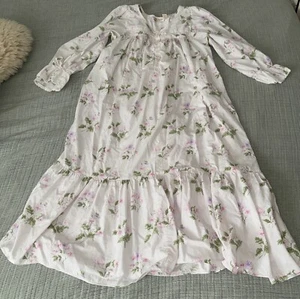 VTG 80s Victoria's Secret GOLD LABEL Nightgown Floral Prairie Long Cottagecore L - Picture 1 of 6