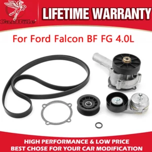 For Falcon 4.0L 6cyl BA BF FG FGX XR6 Water Pump Thermostat and Belt Pulley Kit - Picture 1 of 14
