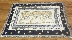 Goodwin Weavers God Bless You/Love You/Keep You Wandteppich Überwurf Fransen **LESEN** - Bild 1 von 14