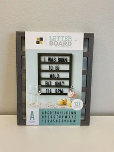 American Crafts DCWV 16" x 20" Backless Letter Board - Grey Oak, 127 Characters - Picture 1 of 2
