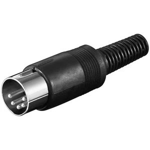 Blanko 2 Pièce Din-Connecteur 5-polig 180° Plastique Noir -avec Antipliage - Photo 1/1