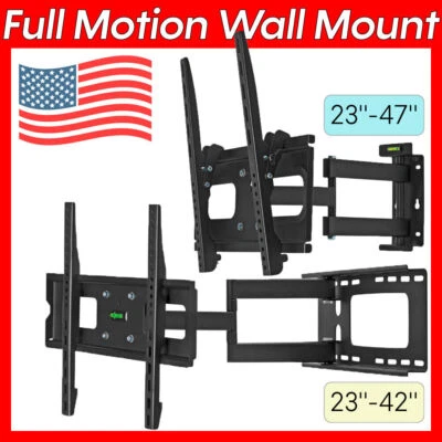 Full Motion TV Bracket Swivel Tilt TV Wall Mount 32" - 55 inch 55lbs 99lbs - Image 1 of 4