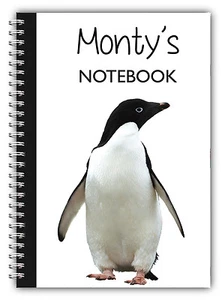 CUADERNO REGALO PERSONALIZADO A5/LIBRO PINGÜINO/50 PÁGINAS FORRADAS/REGALO NAVIDAD - Imagen 1 de 2