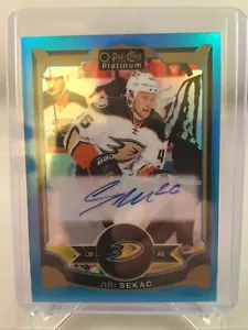 Jiri Sekac 2015-16 O-Pee-Chee OPC Blue Rainbow Auto Autographs - Picture 1 of 2