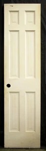19.5"x80" Antique Solid Old Wood Wooden Pantry Closet Interior Door 6 Panels - Picture 1 of 4