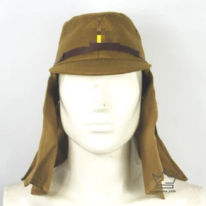 WWII WW2 Japanese Army IJA Soldier Field Wool Cap Hat With Havelock Neck Flap XL - Picture 1 of 1
