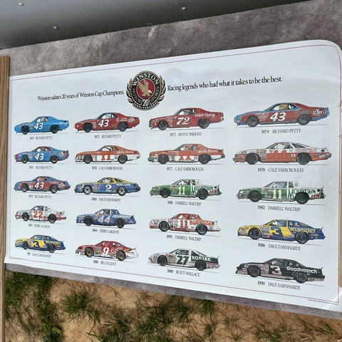 Winston Salutes  20 Years of Winston Cup Champions Poster 20×33 1990 SME NOS Cover