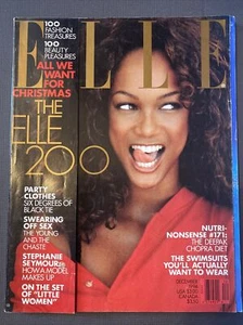 Elle Fashion Magazine December 1994 Tyra Banks Stephanie Seymour Like New Inside - Picture 1 of 2