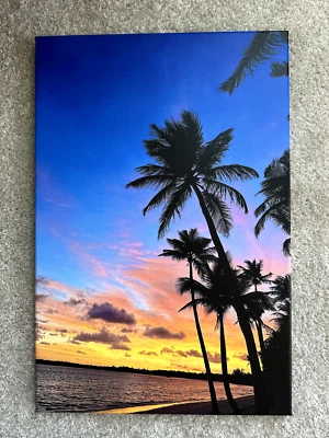 16x24 Canvas Print Wall Art Picture Painting Home Decor Sunrise in the Caribbean - Image 1 of 4