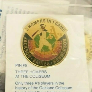 Oakland A's Athletic's Unocal 76 Pin #5 - 3 Homers at the coliseum New - Picture 1 of 3