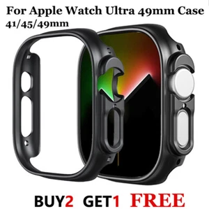 For Apple Watch Case 7/8 41/45mm Ultra 49mm PC Hard Bumper Frame Protector Case - Zdjęcie 1 z 25