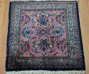 1'9" x 2' Antique Lilihann Hand Knotted Wool Rug Excellent - Picture 1 of 20