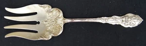 Tenedor para servir pescado de plata esterlina NARCISSUS por UNGER lavado en oro 8" .925 - Imagen 1 de 3