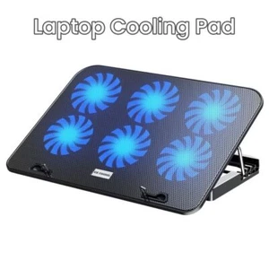 5 Angle Adjustable Laptop Cooling Pad Notebook Stand for 13-18 inch - Photo 1/19